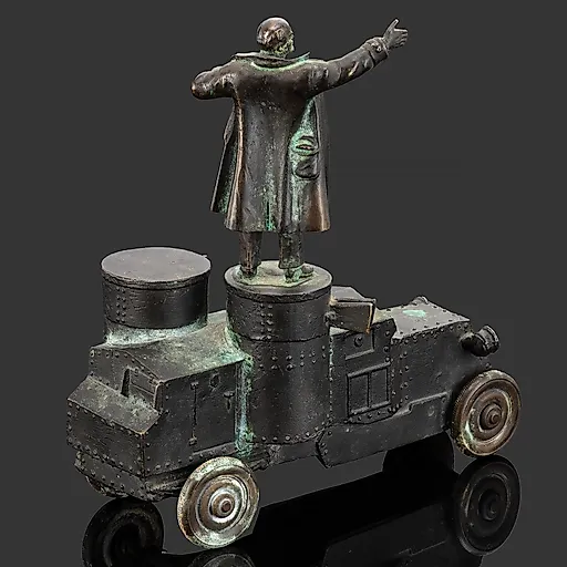 Бронзовая статуэтка "Ленин на броневике", СССР, 1950-1970 гг. - View 3