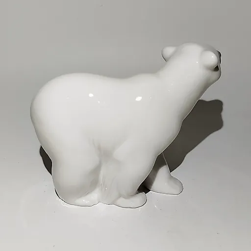 Фарфоровая статуэтка "Белый медведь" с росписью, Lladro, Испания, 1977-1984 гг. - View 2