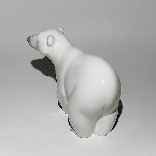 Фарфоровая статуэтка "Белый медведь" с росписью, Lladro, Испания, 1977-1984 гг. - View 3