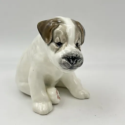 Фаянсовая статуэтка "Щенок" скульптора Гуревич, Конаковский завод, СССР 1950-е - View 2