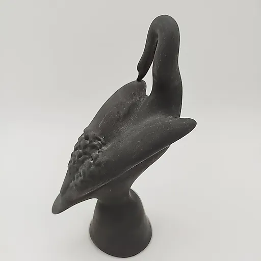 Статуэтка «Черный лебедь» из бисквита с крытьем, Дулевский фарфоровый завод, СССР, 1970-1990 гг. - View 3