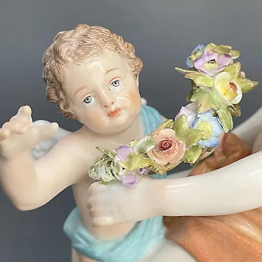 Фарфоровая скульптурная группа Meissen "Венера с амуром и нимфой", 1880-е гг. - View 6