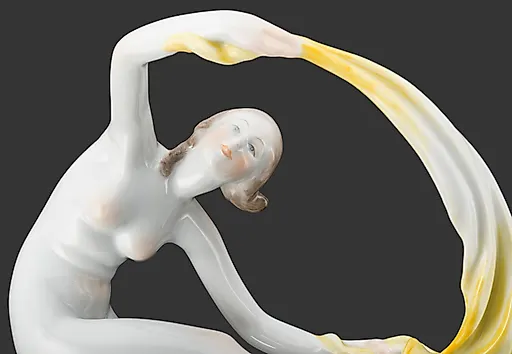 Фарфоровая статуэтка "Танцовщица" с росписью и золочением, Herend, Венгрия, 1970-1990 гг. - View 2