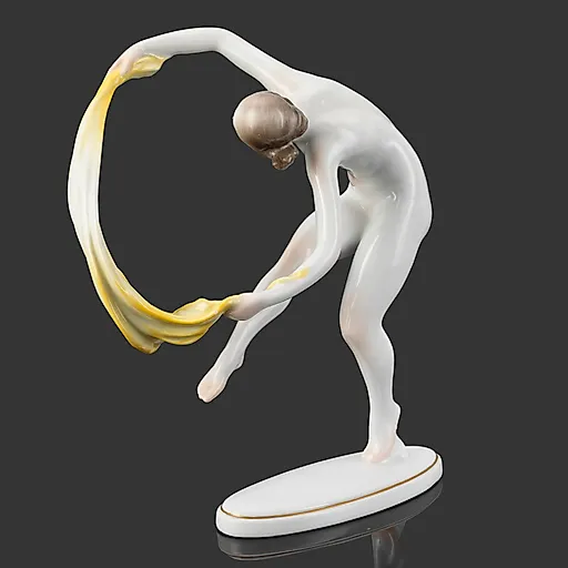 Фарфоровая статуэтка "Танцовщица" с росписью и золочением, Herend, Венгрия, 1970-1990 гг. - View 3