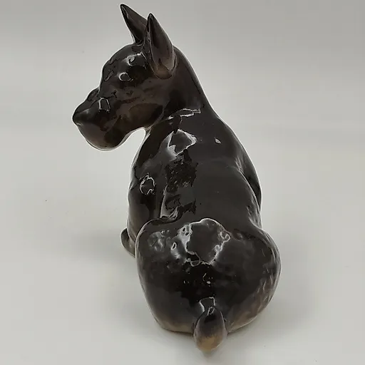 Фарфоровая статуэтка Скотч-терьер с аэрографией, скульптор П.П. Веселов, ЛФЗ, СССР, 1970-1991 гг. - View 3