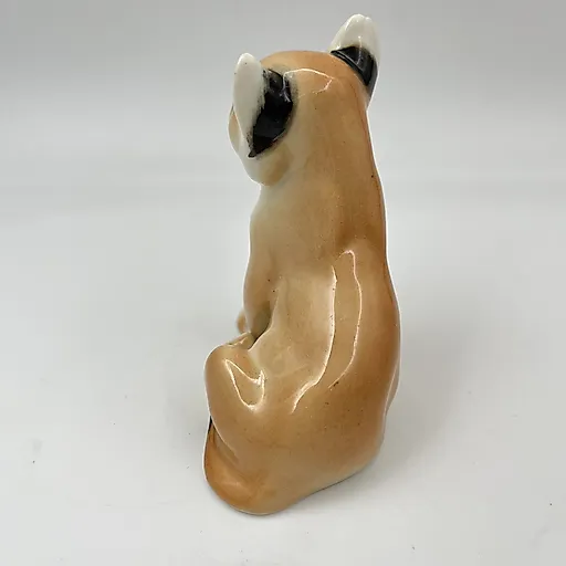 Фарфоровая статуэтка сидящего львенка, скульптор Воробьев Б.Я., ЛФЗ, СССР, 1970-1990 гг. - View 2