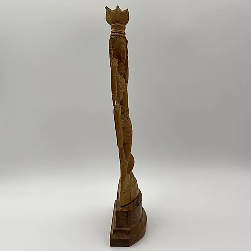 Резная деревянная статуэтка Радха и Кришна, индийская скульптура 1970-1990 гг. - View 4