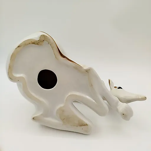 Фарфоровая статуэтка лежащего жирафа, скульптор П.П. Веселов, ЛФЗ, СССР, 1970-1990 гг. - View 3