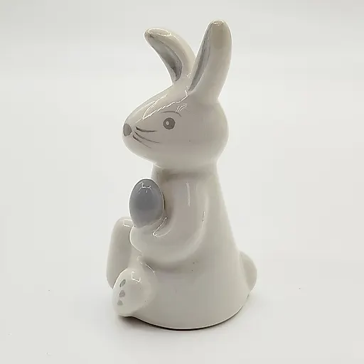 Фарфоровая статуэтка «Белый заяц» с росписью, Азия, современность - View 3