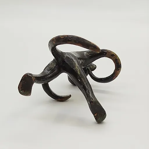 Золочёная статуэтка-держатель для специй "Обезьяна" с гравировкой, СССР, 1969 - View 5