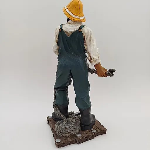 Статуэтка моряка с якорем из композитного материала, расписная, Китай, современная - View 2