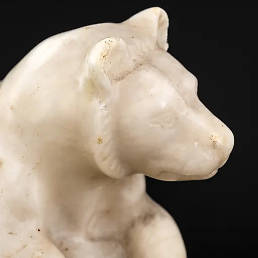 Каменная статуэтка "Медведь на велосипеде" в цирковом стиле, СССР, 1940-1960 гг. - View 3