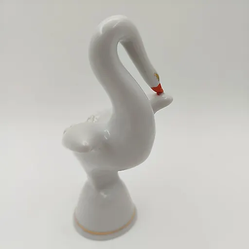Фарфоровая статуэтка «Белый лебедь» с золочением, Дулевский завод, СССР, 1970-1990 гг. - View 3