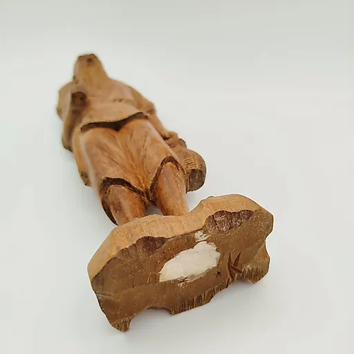 Резная деревянная статуэтка "Восточный старец с корзиной", Азия, середина XX века - View 6