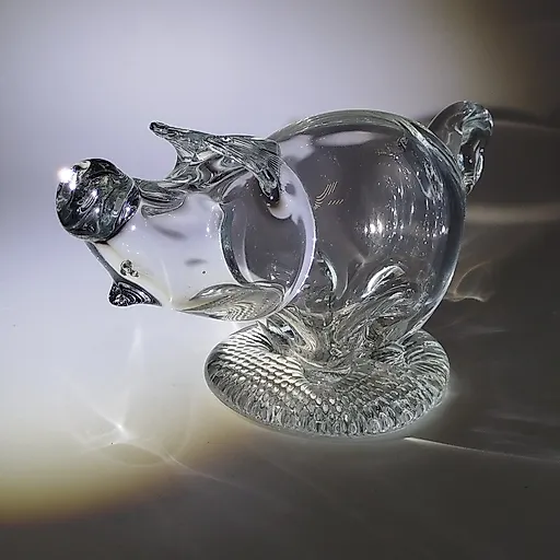 Стеклянная статуэтка Поросёнок, гутная техника, Россия 1990-2015 - View 2