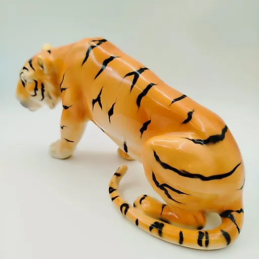 Фаянсовая статуэтка Тигра с росписью, Sitzendorf, Германия, середина XX века - View 3