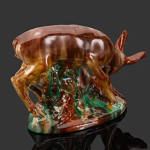 Керамическая статуэтка "Лань" Гжельского завода, СССР 1950-1960 гг. - View 2