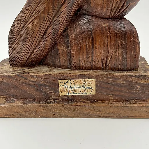 Резная деревянная статуэтка богини Сарасвати, Индия, 1970-1990 гг. - View 5