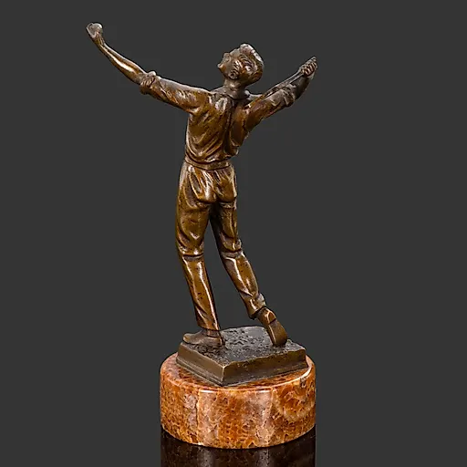 Статуэтка "Теннисист" из шпиатра и камня, Западная Европа, середина XX века - View 3