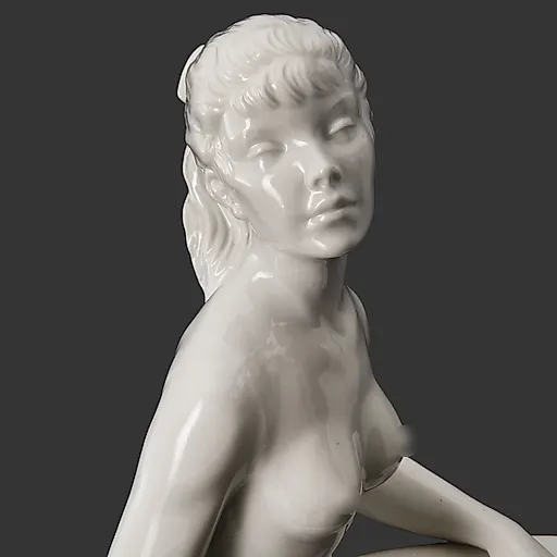 Фарфоровая статуэтка «Обнажённая» авторства Курта Штайнера, Германия, 1930-1960 гг. - View 2