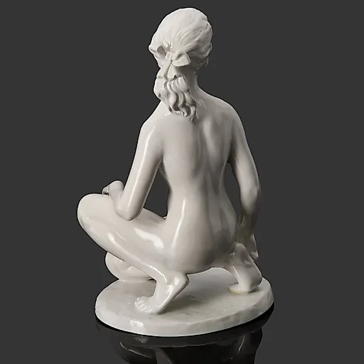 Фарфоровая статуэтка «Обнажённая» авторства Курта Штайнера, Германия, 1930-1960 гг. - View 3