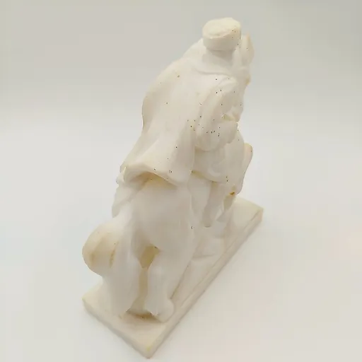 Скульптура "Красноармеец на коне" из ангидрита, резная работа, СССР 1940-1950 гг. - View 5