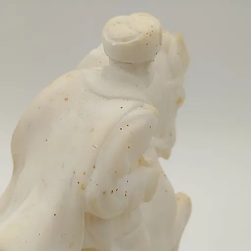 Скульптура "Красноармеец на коне" из ангидрита, резная работа, СССР 1940-1950 гг. - View 6