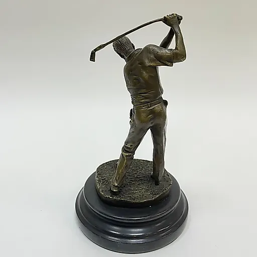 Бронзовая статуэтка "Гольфист" скульптора Мило, начало XX века - View 3