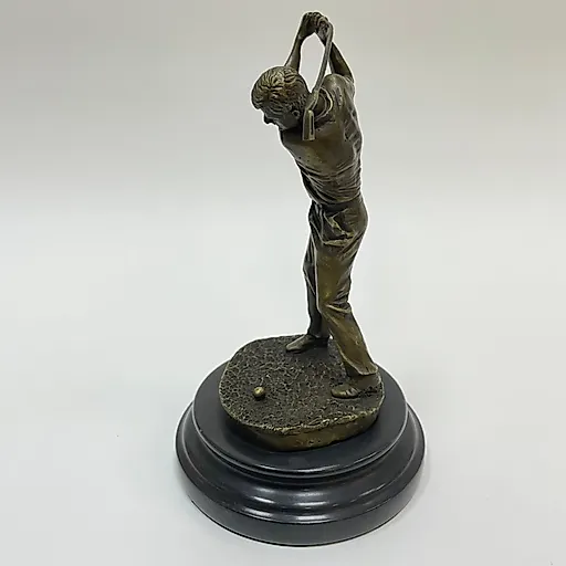 Бронзовая статуэтка "Гольфист" скульптора Мило, начало XX века - View 4