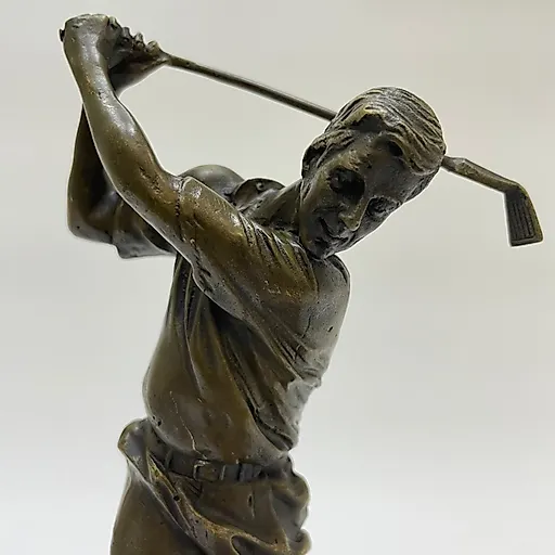 Бронзовая статуэтка "Гольфист" скульптора Мило, начало XX века - View 5