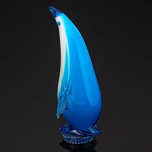 Стеклянная статуэтка "Пингвин" в гутной технике, Европа, конец XX века - View 2