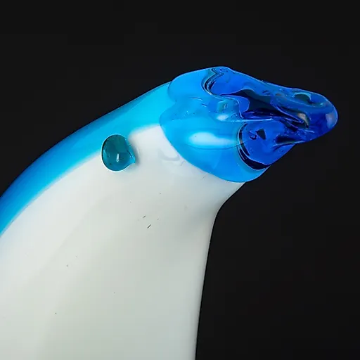 Стеклянная статуэтка "Пингвин" в гутной технике, Европа, конец XX века - View 4