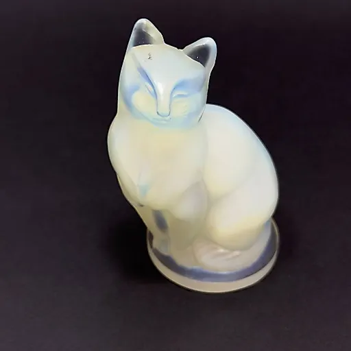 Стеклянная фигурка кошки в стиле ар-деко от Sabino - View 2