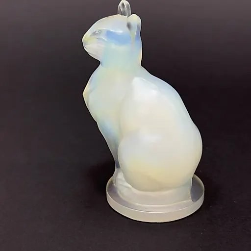 Стеклянная фигурка кошки в стиле ар-деко от Sabino - View 3