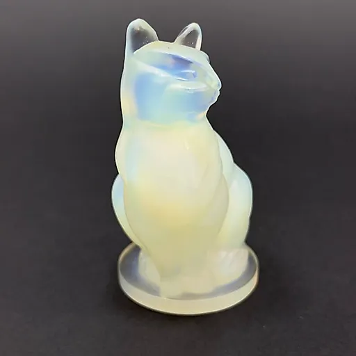 Стеклянная фигурка кошки в стиле ар-деко от Sabino - View 4