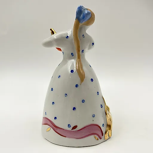 Фарфоровая статуэтка "Девушка с чайником" авторства Н. А. Малышевой, Дулевский завод, СССР - View 3