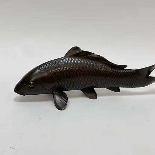 Бронзовая скульптура Карпа, Япония, период Мэйдзи, 1868-1912 гг. - View 4