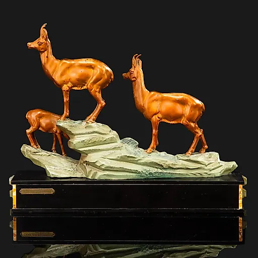 Бронзовая скульптура «Серны Лимузена» в стиле Ар-деко, Франция, 1920-1940 гг. - View 4