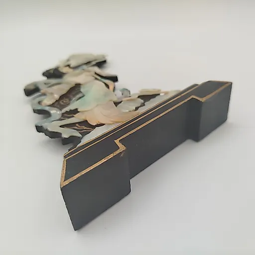 Статуэтка "Богиня Луны Чанъэ с зайцем" из папье-маше с перламутром, Китай, XX век - View 3