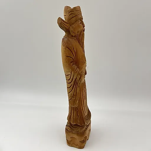 Резная деревянная статуэтка божества Лу-син, Азия, середина XX века - View 4