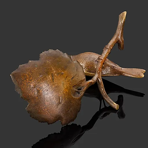 Латунная статуэтка-визитница "Птица на ветке" авторства J. Martens, Западная Европа, 1920-1950 гг. - View 4