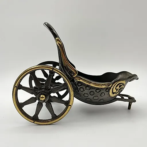 Бронзированная статуэтка "Экипаж с лошадью", металлическое литьё, Западная Европа, 1970-1990 гг. - View 3