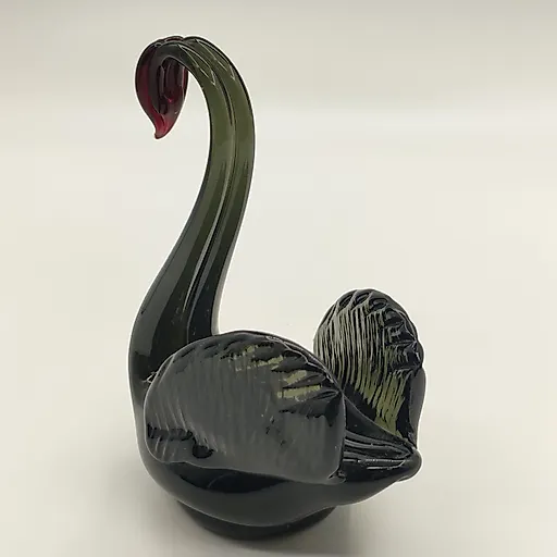 Статуэтка «Чёрный лебедь» из цветного стекла, гутная техника, СССР, 1970-1990 гг. - View 3