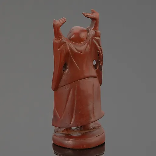 Статуэтка Хотей из дерева и кости, резная работа, Азия, середина XX века - View 2