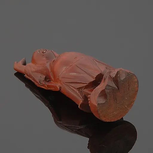 Статуэтка Хотей из дерева и кости, резная работа, Азия, середина XX века - View 3