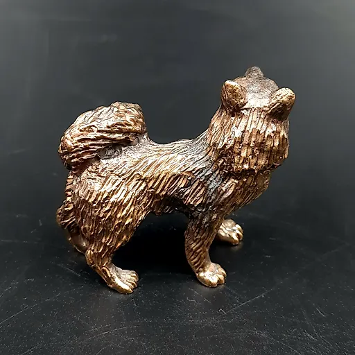 Бронзовая статуэтка собаки породы лайка, Россия, современная работа - View 4