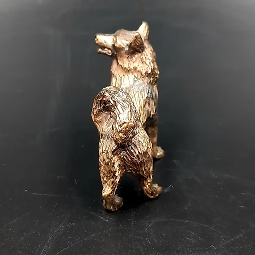 Бронзовая статуэтка собаки породы лайка, Россия, современная работа - View 5