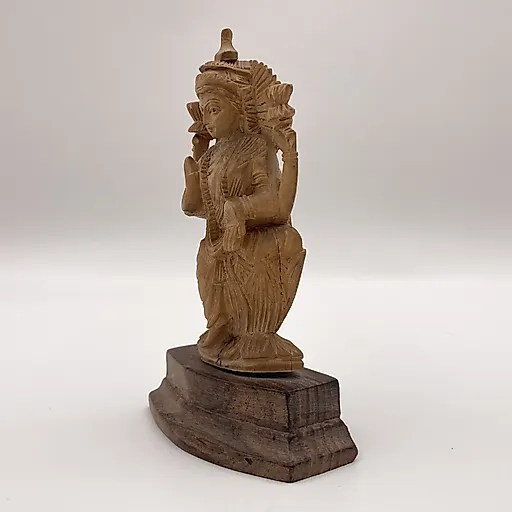 Резная деревянная статуэтка богини Лакшми, Индия, 1990-2000 гг. - View 2
