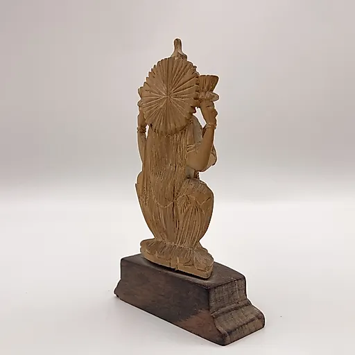 Резная деревянная статуэтка богини Лакшми, Индия, 1990-2000 гг. - View 4
