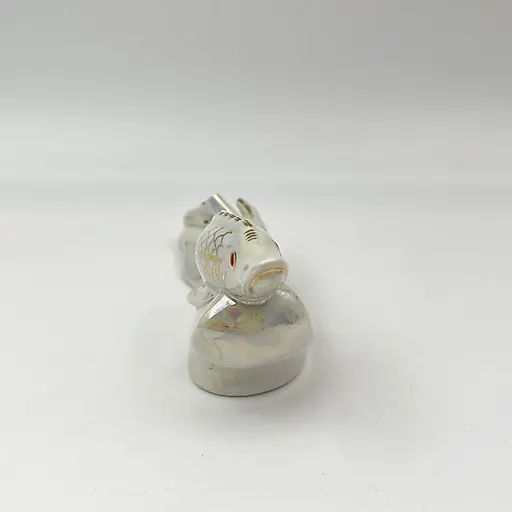 Фарфоровая статуэтка "Осётр" с люстром и золочением, ДФЗ Вербилки, СССР, 1950-е - View 2